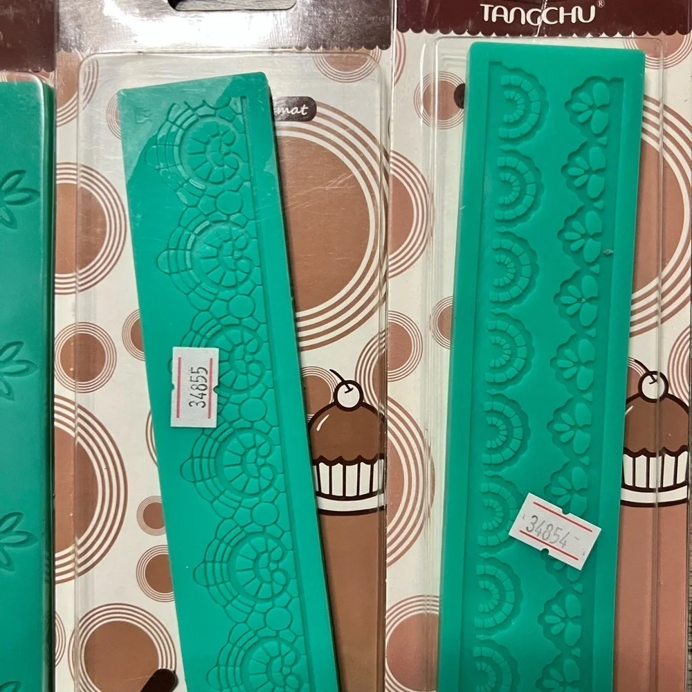 Tangchu Green Silicone Lace Gumpaste Mat Mold Set